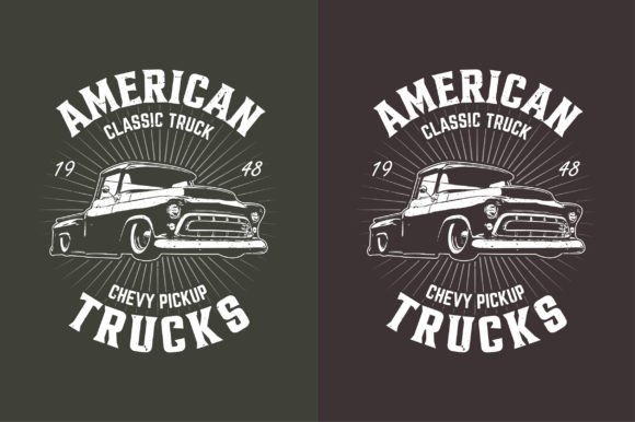 American Chevy Truck Vector T-shirt: Bold Vintage Design for Creators