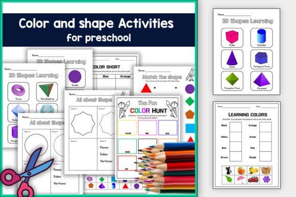 Colors & Shapes Activities for Preschool: A Hands-On Learning Binder