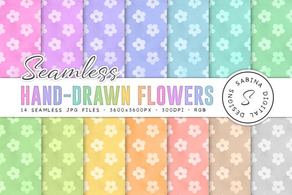Designing with Hand-Drawn Flowers Seamless Patterns