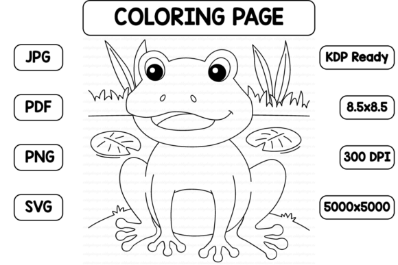 Frog Farm Animal Coloring Page: A Designer's Take on This Digital Asset