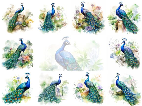 Peacock Watercolor Clipart Set: A Designer's Guide