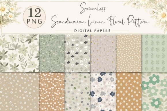 Scandinavian Linen Floral Pattern: A Designer's Guide to Minimalist Nature