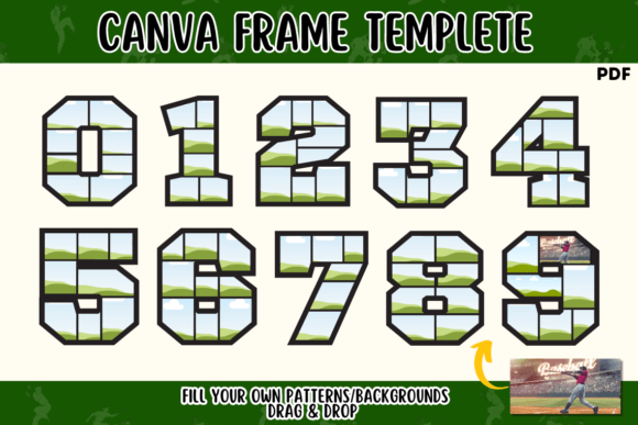 Sport Number Canva Frames Templates: Dynamic Design Assets