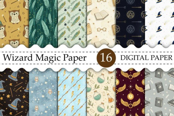 Wizard Magic Digital Paper: Versatile Textures for Modern Projects